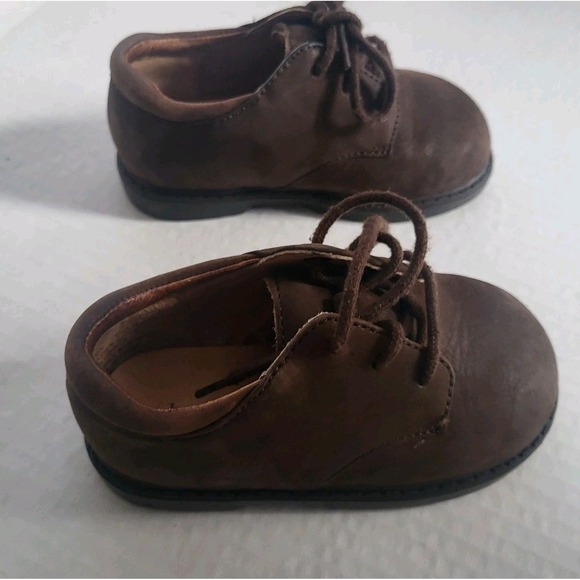 jumping Jack's brown leather lace up shoes size 6‎ w - Picture 1 of 10